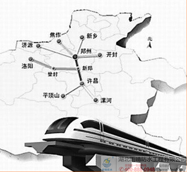 以郑州為(wèi)中心的“十字+半圆”城际铁路网